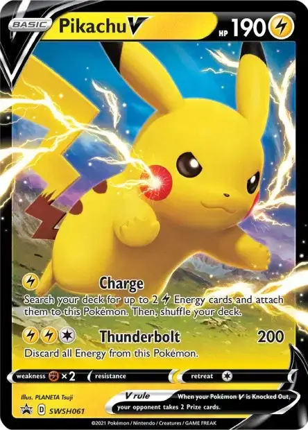 Carte Pokémon Pikachu-V #SWSH061 — Jumbo