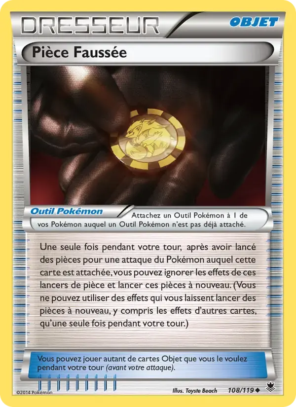 Carte Pokémon Pièce Faussée #108 — Vigueur Spectrale