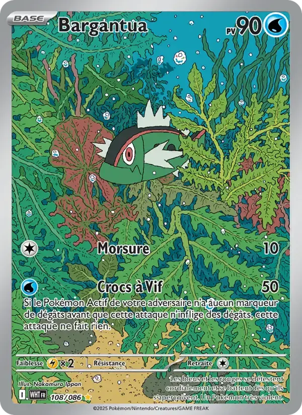 Carte Pokémon Bargantua #108 — Flamme Blanche