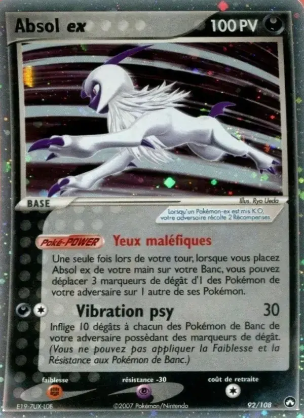 Carte Pokémon Absol ex #92 — Gardiens du Pouvoir