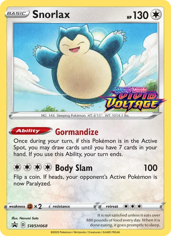 Snorlax #SWSH068 — Sword & Shield Promos