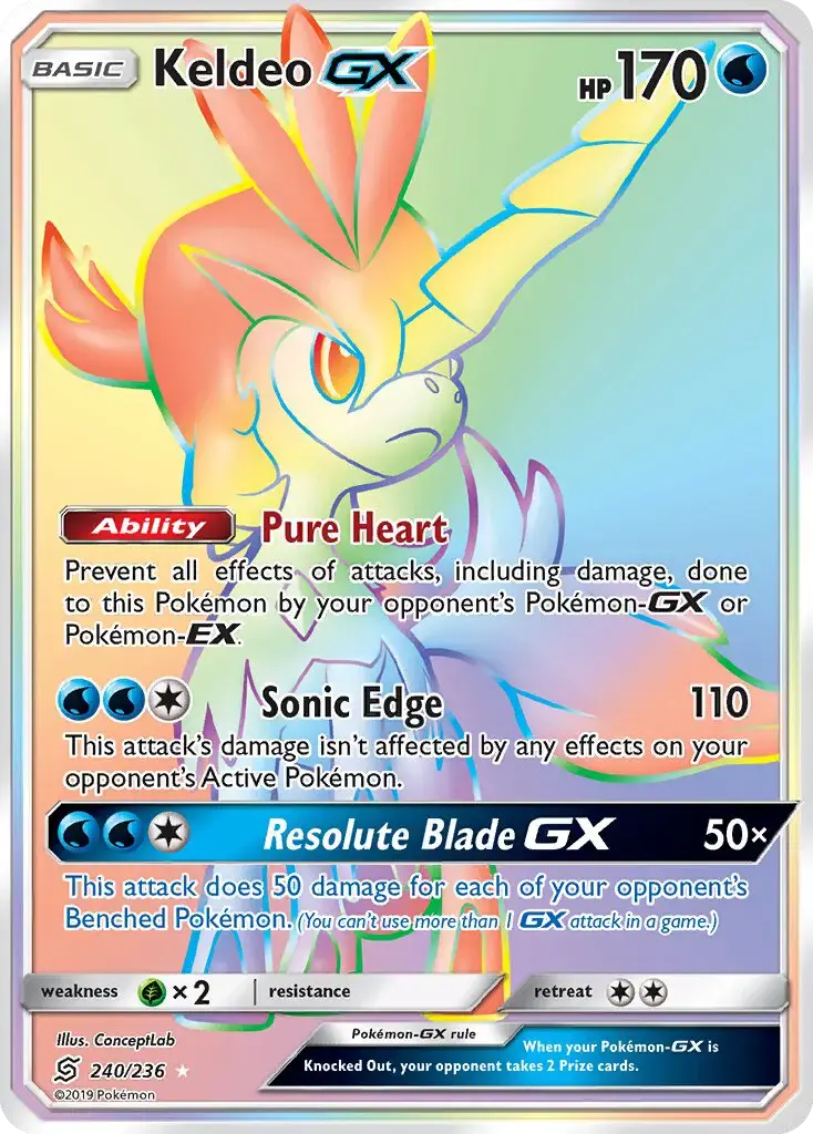 Keldeo GX #240 — Unified Minds