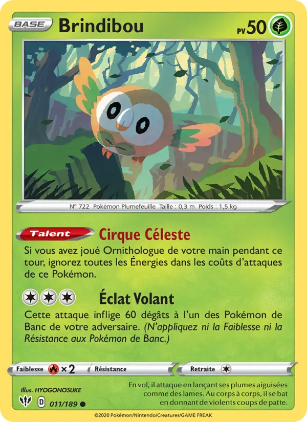 Carte Pokémon Brindibou #11 — Ténèbres Embrasées