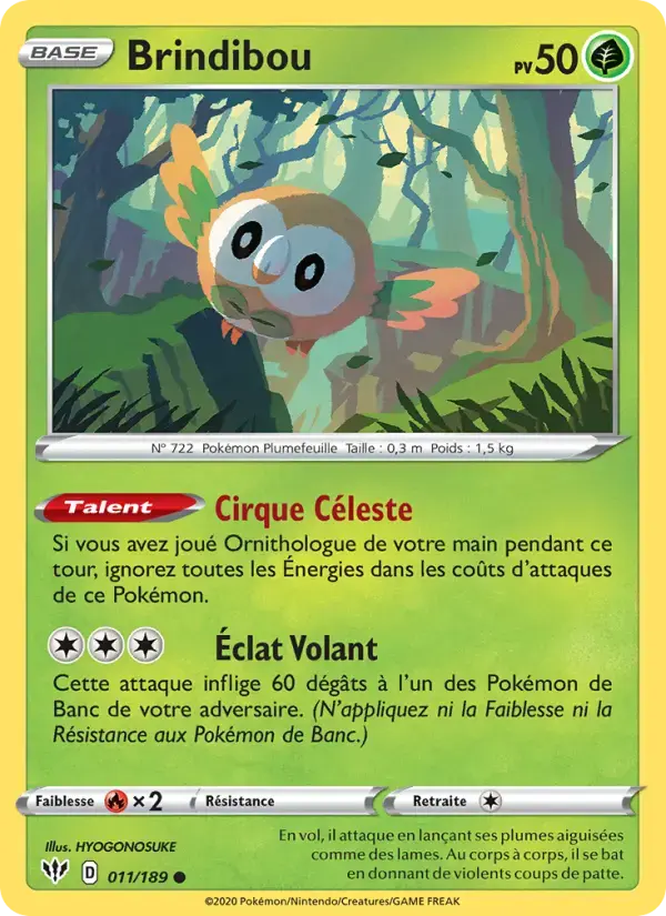 Carte Pokémon Brindibou #11 — Ténèbres Embrasées
