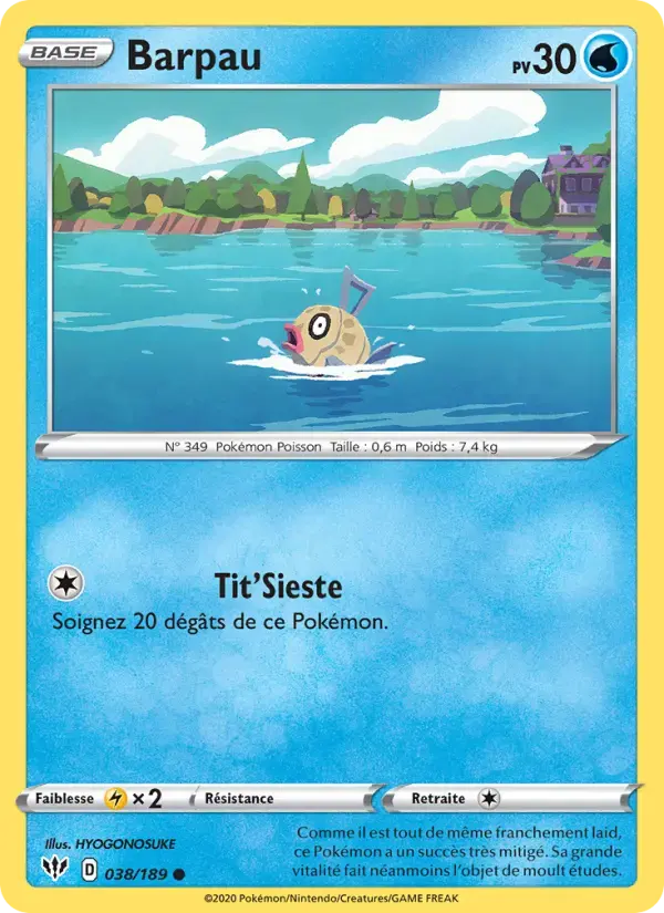 Carte Pokémon Barpau #38 — Ténèbres Embrasées