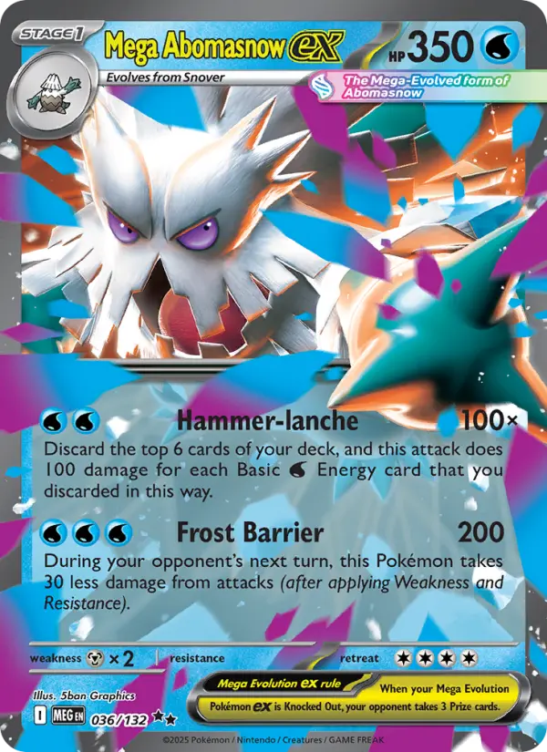 Carte Pokémon Méga-Blizzaroi-ex #036 — Méga-Évolution