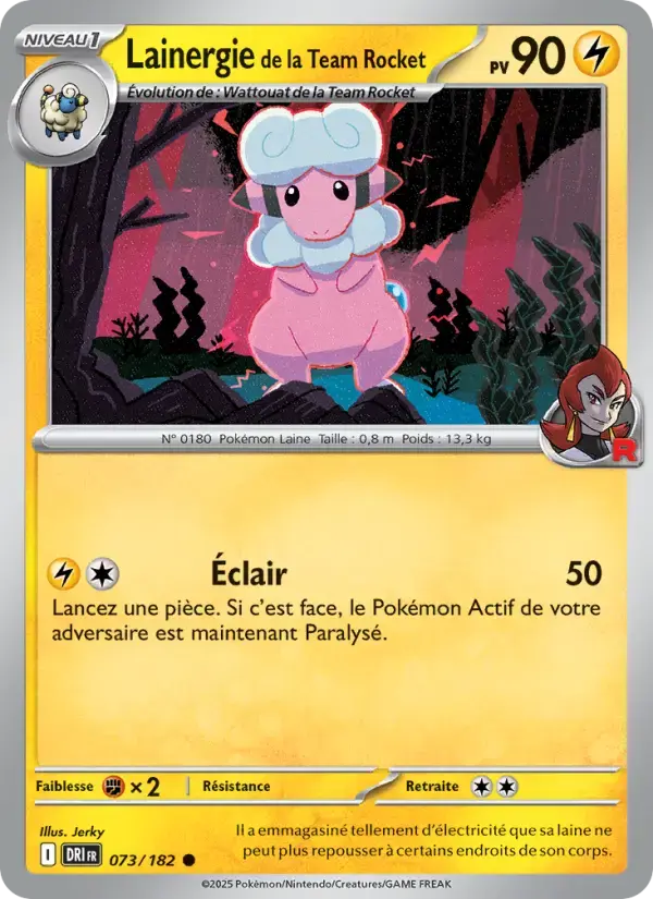 Carte Pokémon Lainergie de la Team Rocket #073 — Rivalités Destinées