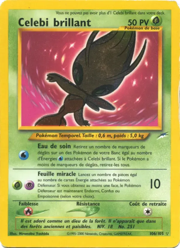 Carte Pokémon Celebi brillant #106 — Neo Destiny