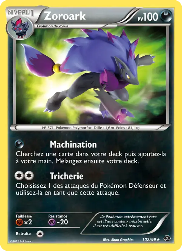 Carte Pokémon Zoroark #102 — Destinées Futures