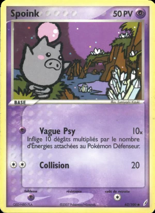 Carte Pokémon Spoink #62 — Gardiens de Cristal