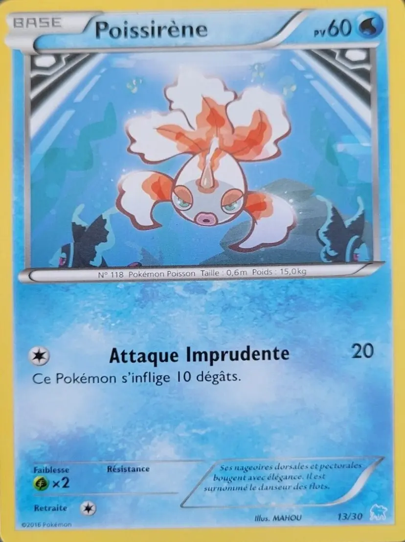 Carte Pokémon Poissirène #13 — Kit du Dresseur XY (Suicune)