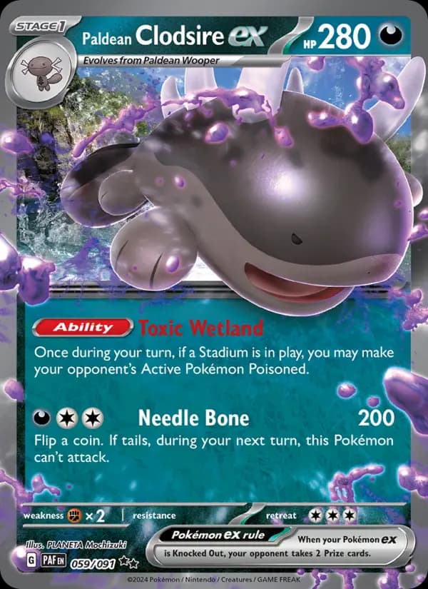 Paldean Clodsire ex #059 — Paldean Fates