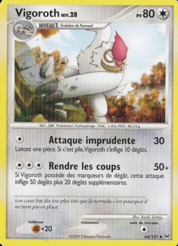 Carte Pokémon Vigoroth #64 — Platine