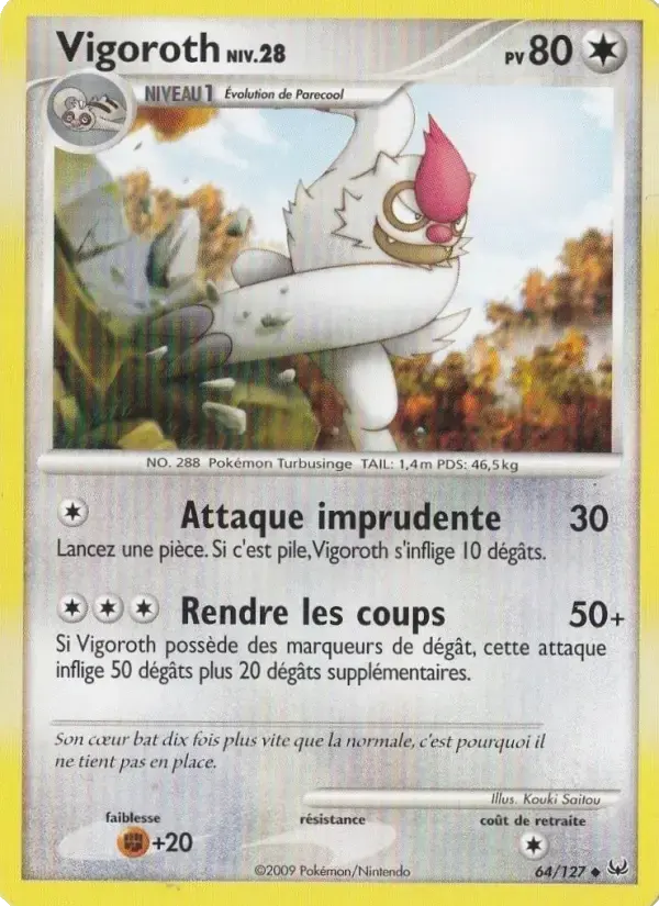 Carte Pokémon Vigoroth #64 — Platine