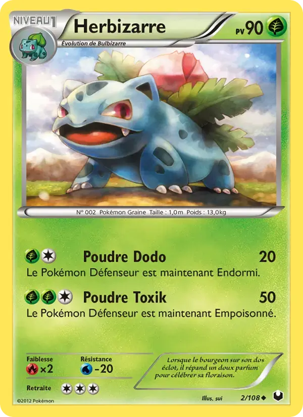 Carte Pokémon Herbizarre #2 — Explorateurs Obscurs