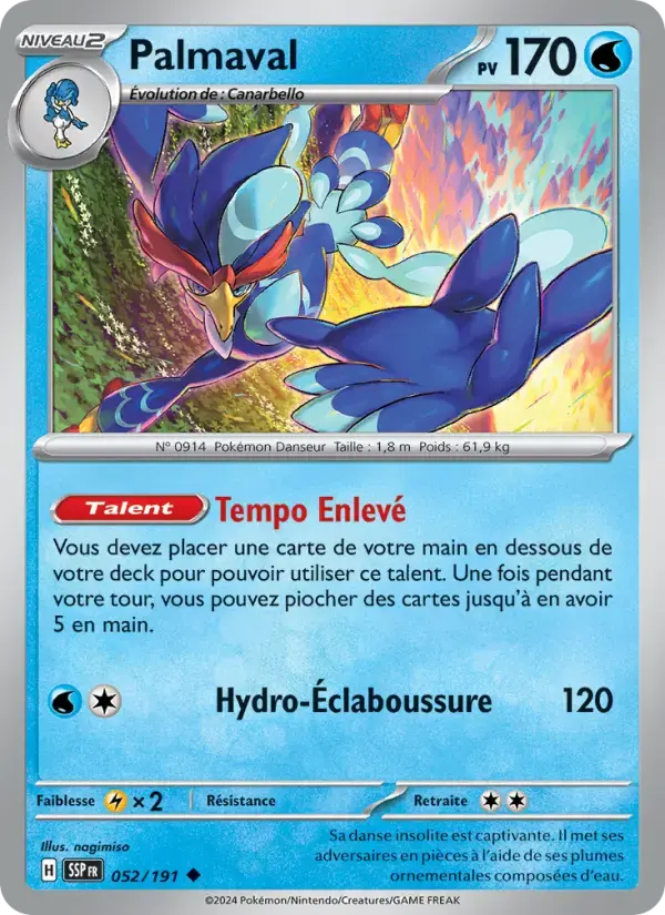 Carte Pokémon Palmaval #052 — Étincelles Déferlantes