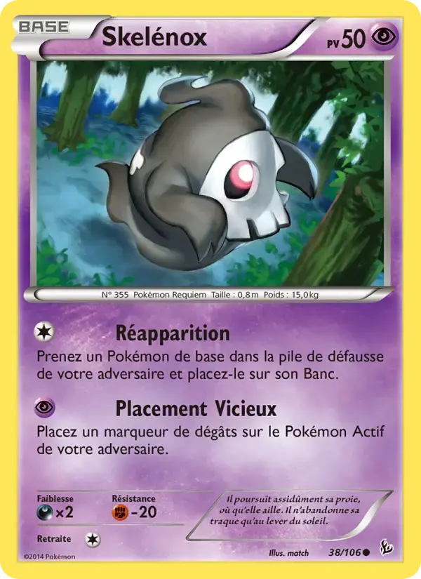 Carte Pokémon Skelénox #38 — Étincelles