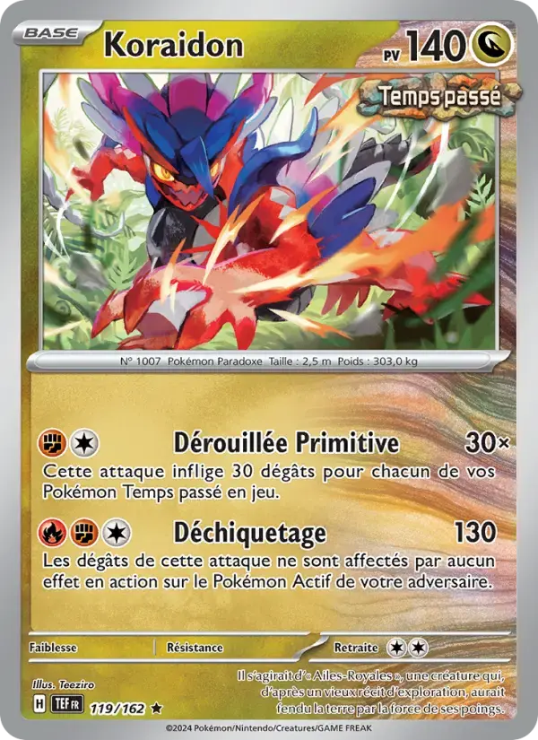 Carte Pokémon Koraidon #119 — Forces Temporelles