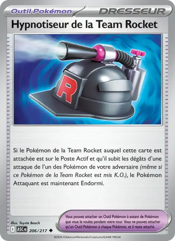 Carte Pokémon Hypnotiseur de la Team Rocket #206 — Héros Transcendants