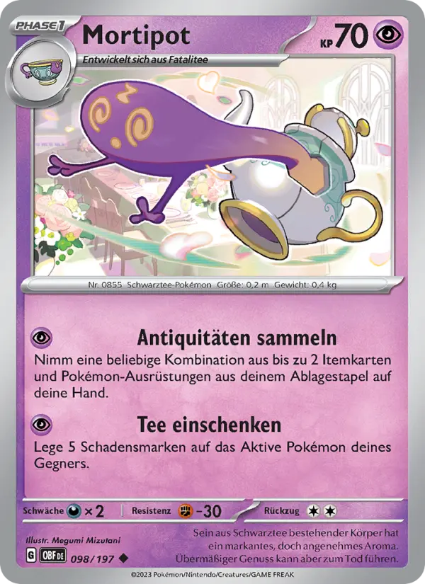 Carte Pokémon Polthégeist #098 — Flammes Obsidiennes