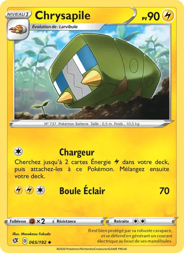 Carte Pokémon Chrysapile #65 — Clash des Rebelles