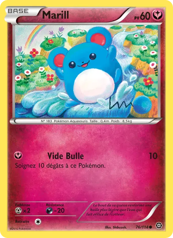 Carte Pokémon Marill #76 — Offensive Vapeur