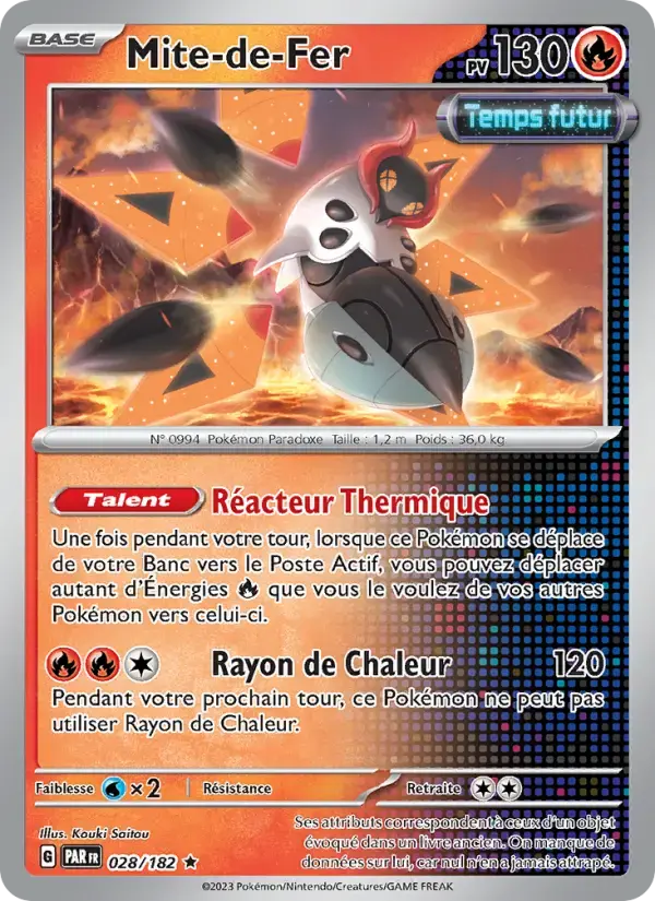 Carte Pokémon Mite-de-Fer #028 — Faille Paradoxe