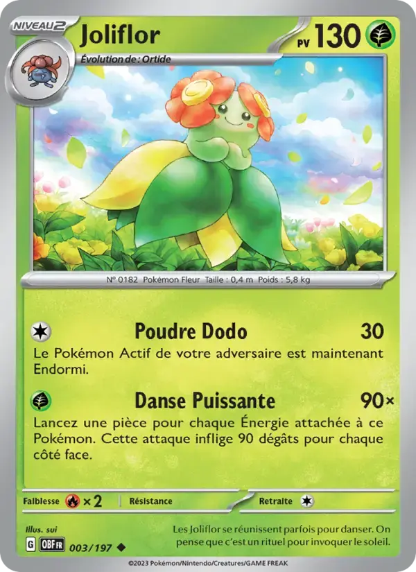Carte Pokémon Joliflor #003 — Flammes Obsidiennes