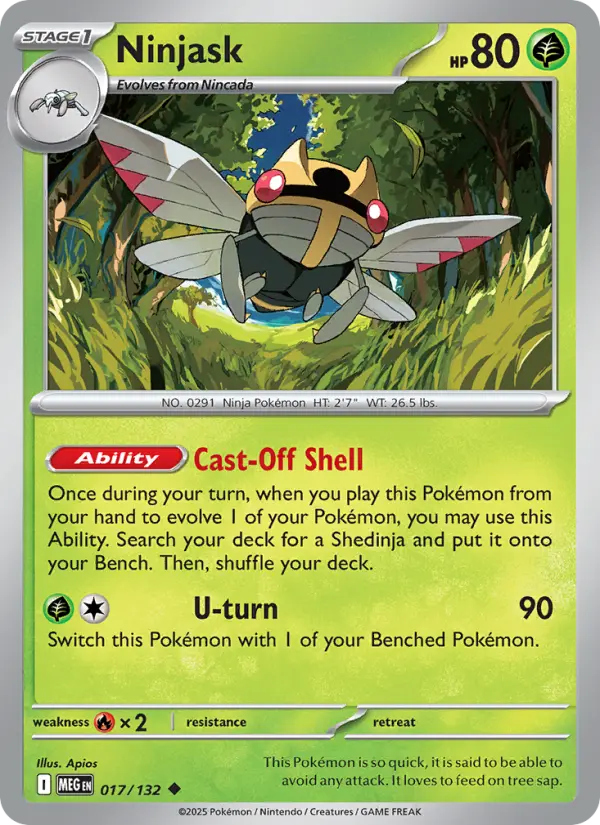 Carte Pokémon Ninjask #017 — Méga-Évolution