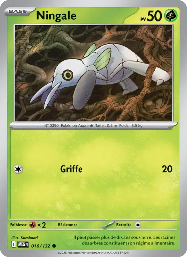 Carte Pokémon Ningale #016 — Méga-Évolution