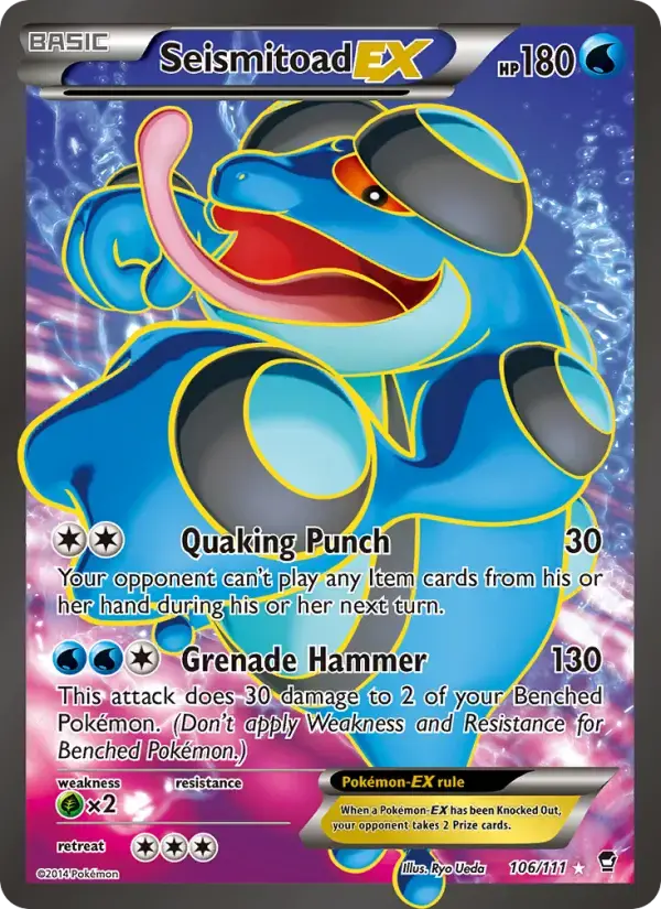 Seismitoad EX #106 — Furious Fists