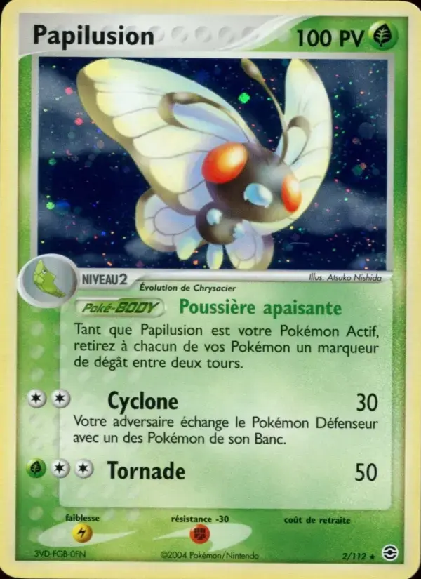 Carte Pokémon Papilusion #2 — Rouge Feu & Vert Feuille
