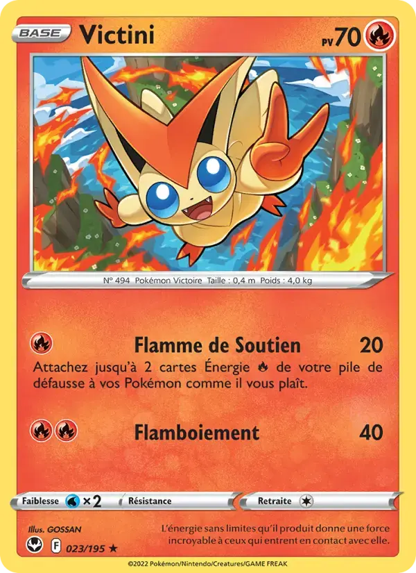 Carte Pokémon Victini #023 — Tempête Argentée