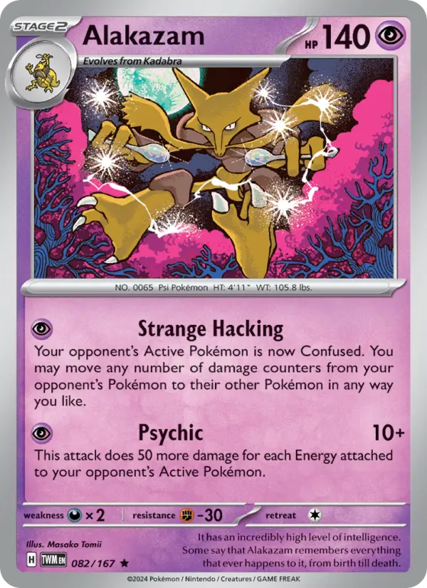 Carte Pokémon Alakazam #082 — Mascarade Crépusculaire