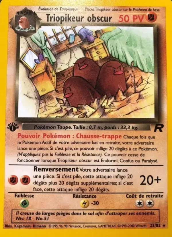 Carte Pokémon Triopikeur obscur #23 — Team Rocket