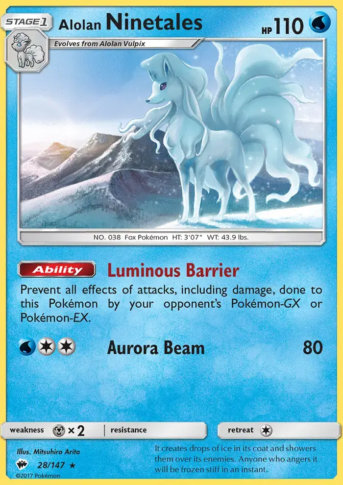 Alolan Ninetales #28 — Burning Shadows