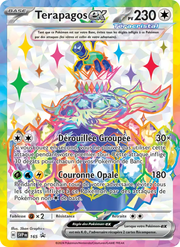 Carte Pokémon Terapagos-ex #165 — Promos Écarlate et Violet