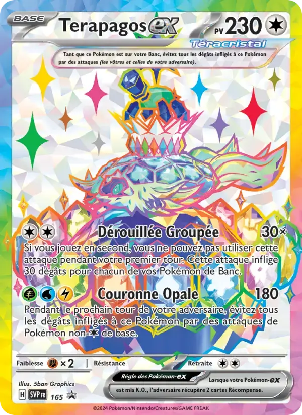 Carte Pokémon Terapagos-ex #165 — Promos Écarlate et Violet