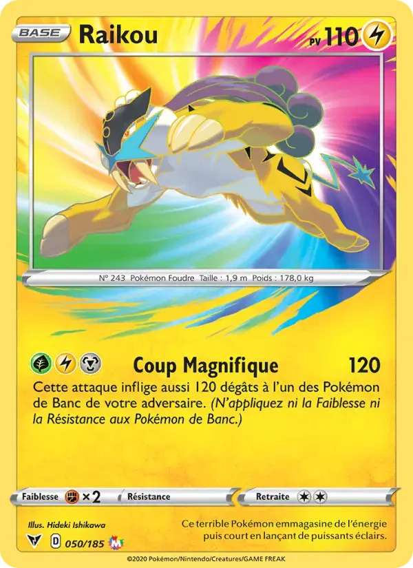 Carte Pokémon Raikou #50 — Voltage Éclatant