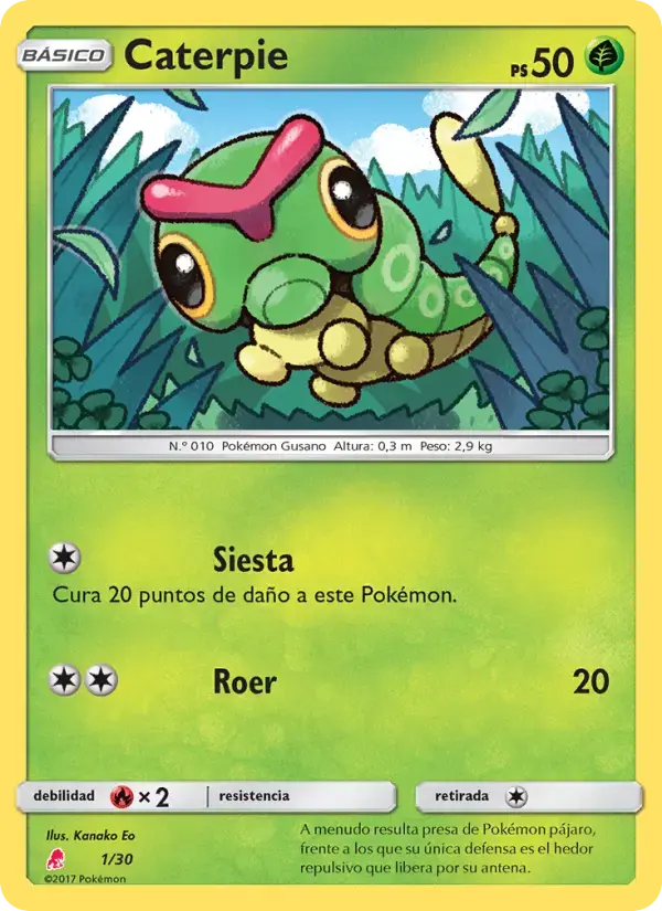 Caterpie #1 — SM Trainer Kit (Lycanroc)