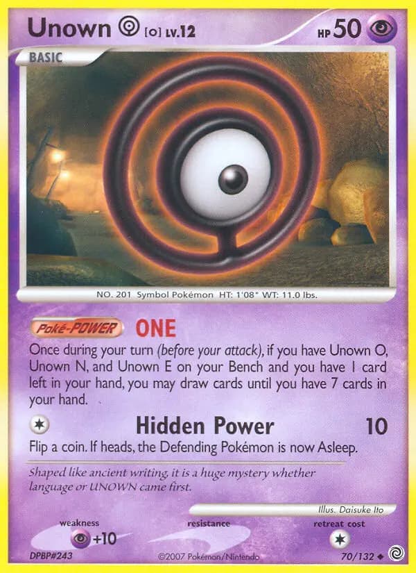Unown O #70 — Secret Wonders