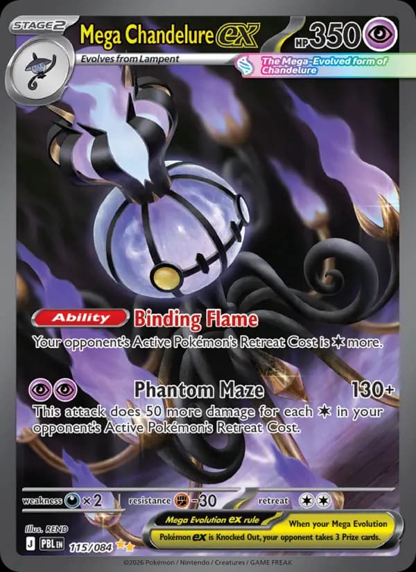 Mega Chandelure ex #115 — Pitch Black