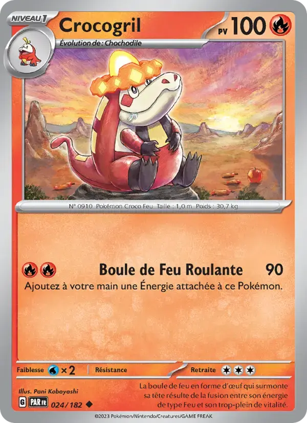 Carte Pokémon Crocogril #024 — Faille Paradoxe