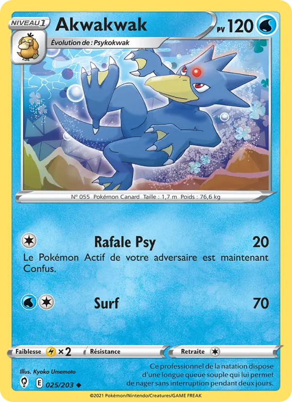 Carte Pokémon Akwakwak #25 — Évolution Céleste