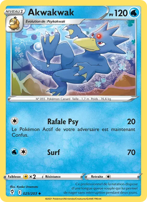 Carte Pokémon Akwakwak #25 — Évolution Céleste
