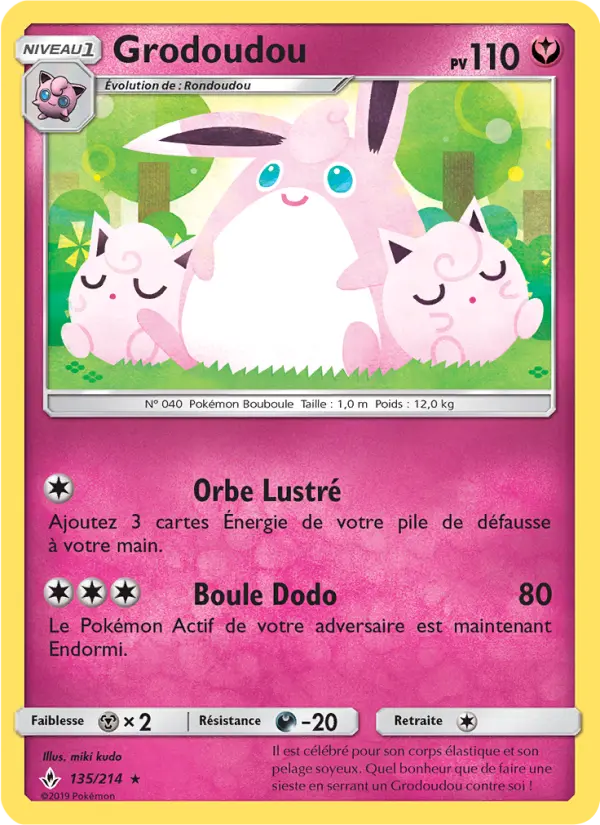 Carte Pokémon Grodoudou #135 — Alliance Infaillible
