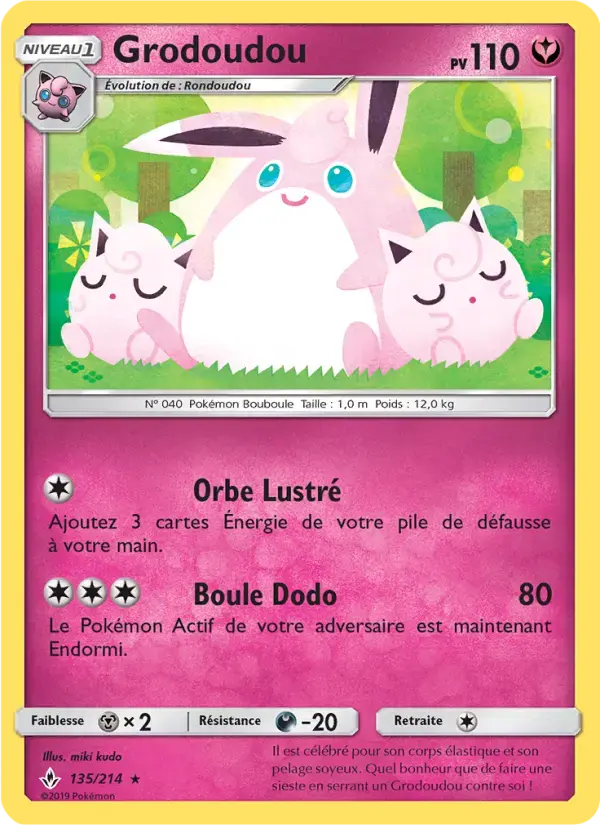 Carte Pokémon Grodoudou #135 — Alliance Infaillible