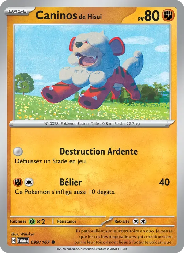 Carte Pokémon Caninos de Hisui #099 — Mascarade Crépusculaire