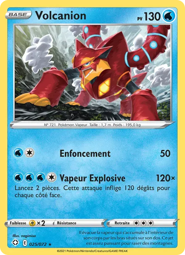 Carte Pokémon Volcanion #25 — Destinées Radieuses
