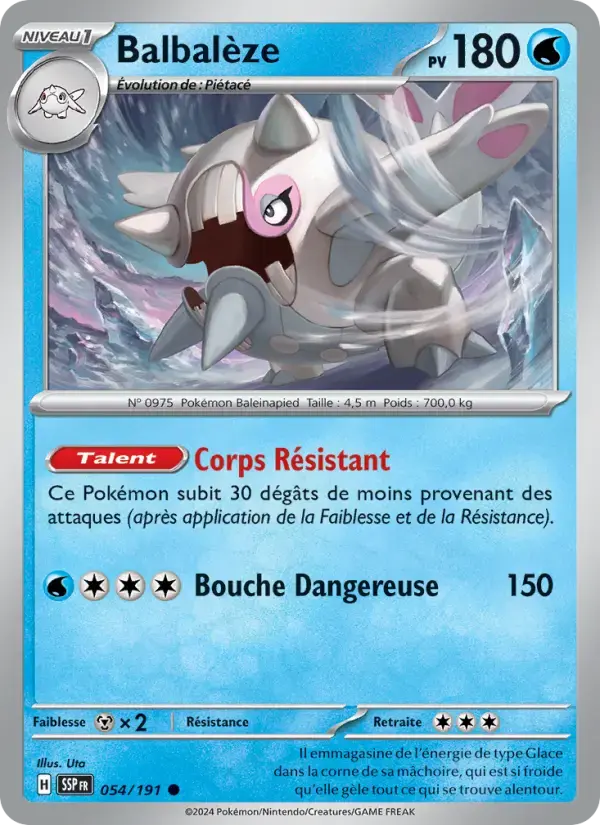 Carte Pokémon Balbalèze #054 — Étincelles Déferlantes